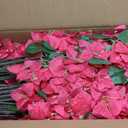 100 Pcs Artificial Faux Bougainvillea Fake Flower Silk Bougainvillea Branches UV Resistant Outdoor Indoor Decoration for Wedding Home Centerpieces Outside Decor (Rose Red)