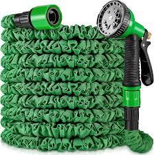 100 ft Expandable Garden Hose-2026 Newly Upgraded Expanding Garden Hoses with 10 Function Spray Nozzle, Extra Strength Fabric, Leak-Proof, Lightweight, Kink-Free Flexible Retractable Hose(Green Black)