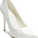 Womens High Heels 4 Inch Closed Pointed Toe Pumps Stiletto Heels for Women Dress Sexy Wedding Pumps (7.5, Shinny White)