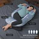 MOON PARK Pregnancy Pillows for Sleeping - 57 Inch U Shaped Full Body Maternity Pillow with Removable Cover - Support for Back, Legs, Belly, Hips - Pregnancy Pillow for Women - Grey
