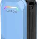 AOTOS Smart Rideable luggage-Roller carry-on luggage 22x14x9-TSA, Airline-Approved 22 inch Hardshell,Zipperless Travel Suitcase with Rolling WheelsApp Control -Cabin Suitcase for Airport Travel(Blue)