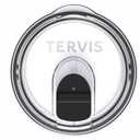 Tervis Slider Lid Made in USA Double Walled Insulated Tumbler Travel Cup Keeps Drinks Cold & Hot, Fits 30oz Stainless Steel, Clear