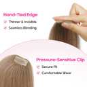 REECHO Clip in Hair Volumizer, 2PCS 6 inch Short Thick Clip in Hairpieces Adding Extra Volume Hair Pieces for Women -Deep Blonde