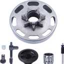 Adefol 325"-7T Clutch Drum Kit for Husqvarna 435 435E 440 440E Chainsaw Replacement Part with Oil Pump,Clutch Bearing, Worm Gear,Chain Adjuster for 503894701, 505441501, 544212402