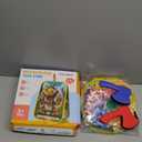 RaboSky 4-in-1 Dinosaur Bean Bag Toss Game for Kids Ages 3-5 4-8, Big Birthday Party Gifts & Fun Outdoor Activities for Boys, Toddlers with 6 Fruit Beanbags, 6 Rings, 6 Sticky Balls & 2 Axes