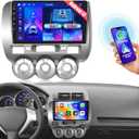 8 Core 6G+128G Radio for Honda Fit 2004-2010 with Wireless Carplay Android Auto, Hikity 9 Inch Android 13 Touch Screen Stereo with DSP BT 5.0 GPS Navigation WiFi