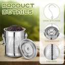 Teenyyou 3 Pcs Extra Large Tea Infuser for Loose Leaf, 304 Stainless Steel Tea Strainers for Cooking Soup Spice, Extra Fine Mesh Strainer with Chain Hook and Lid, 3.15 x 3.54 Inches