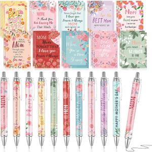 Eaasty 30 Set Mother's Day Gifts Bulk Mini Notebooks with Pen for Women, Small Journal with Floral Design, Pocket Notebook with Lined Pages, Inspirational Pocket Notepad for Mom, Birthday, Office