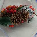 120pcs Artificial Pine Cones Pine Branch Set Fake Natural Pinecones Acorns Red Berries Christmas Decor Ornaments for Home Winter Decorations