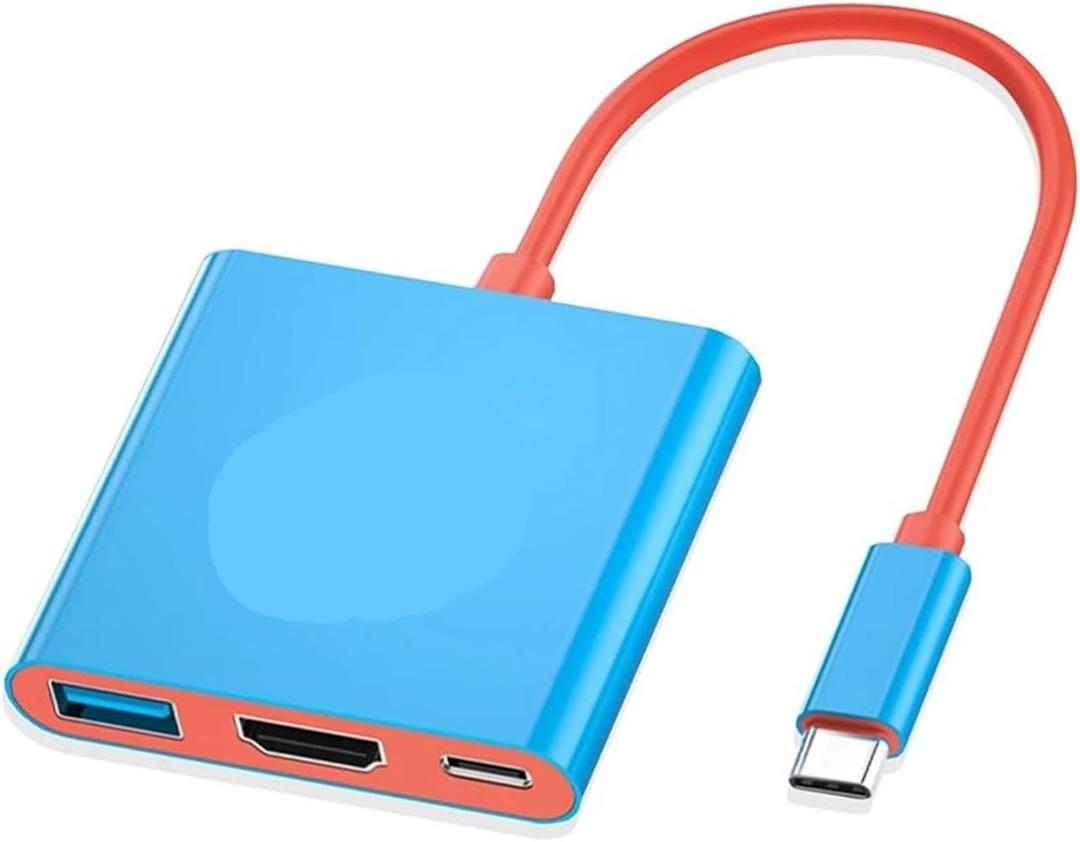 USB C to HDMI 4K Adapter 100W PD Hub, Portable Docking Station(Blue)