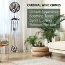 Wind Chimes for Outside 26" Cardinal Wind Chimes Outdoor Home Patio Garden Decor Windchimes Outdoors Gift Ideas for Women Mom Grandma Sisters