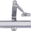 LYNN HARDWARE Medium Duty Automatic Door Closer (Silver) - Highly Durable Cast Aluminum, Commercial or Home Use, Adjustable Speed Controls, 3 Mounting Options, 3 Hour Fire Rated (DC6003 Model)