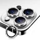 Camera Lens Protector for iPhone 16 Pro Max/16 Pro- Glitter White