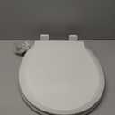 Toilet Seat Round Soft Close16.5'', Toilet Lid Slow Close Quiet No Slam, Easy Installation & ReleaseSafe PP Material Easy Clean, Comfortable Ergonomic Design, 2 Years Support, White Plastic