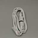 Outdoor Extension Cord Waterproof 10 Ft, White, Indoor, Outdoor Power Cord, Heavy Duty 16/3, Single Outlet, UL Listed, 3-Prong, Grounded Outlet, Extension Wire.