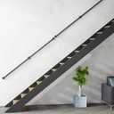 12FT Stair Railings Indoor, Black Iron Railings for Stairs, Industrial Handrail Wall Mounted, Hand Railing for Stairs Indoor 500lbs Load Capacity, Sturdy Stair Railing for Loft Porch Deck, 4 Sections