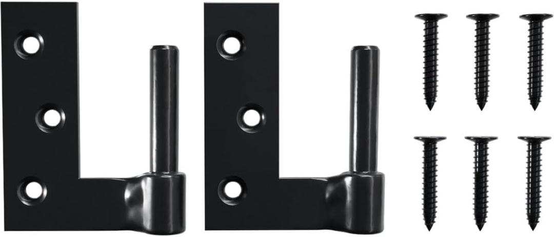 SteelTek Jamb Pintel 1" Offset (Sold as Pair), 304 Stainless Steel, Powder Coated Black