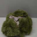 BATTILO HOME Luxury Fluffy Green Faux Fur Throw Blanket, Cozy Warm Fur Blanket for Couch, Sofa, Chair, Bed, Plush Fuzzy Fur Throws with Long Pile, 50"x60"