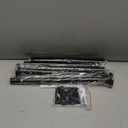 Matte Black Shower Curtain Rod,1 Inch Diameter Stainless Steel Adjustable Spring Tension Rods 32 to 80",with Holders,Anti-Slip,Curtain Rods No Drilling(1 Pack)