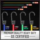 HORUSDY 31-Piece Premium Bungee Cords Assortment Jar, Includes 10,18,24,32,40 Bungee Cords, 6 Zip Ties, 8Canopy/Tarp Ball Ties and Crocodile Mouth Tarp Clips