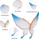 HILIUS Butterfly Wall Decor, 5 Pack 3D Resin Wall Hanging Decorations for Living Room, Bathroom, Bedroom (Blue)