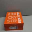 LUCKY STEP Women Chunky Platform Dad Colorblock White Neon Green Fuchsia Hologram Silver Casual Lace-Up Walking Sneakers (8.5)