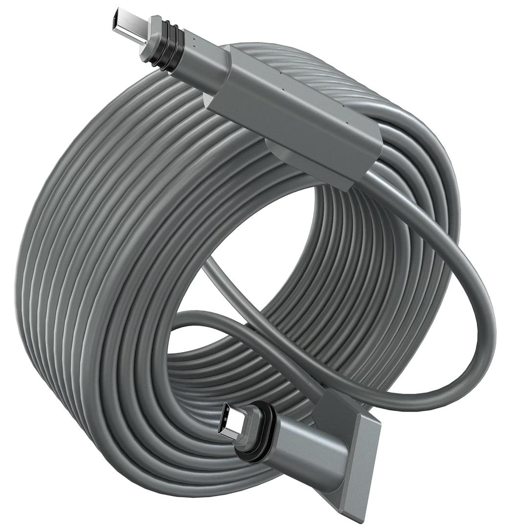 LUCMO Starlink Cable 15FT for Starlink Actuated Gen 2 Dish and Router, Replacement Extension Cable Waterproof (15FT / 4.6M), Grey