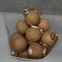 Yunlly 24 Pcs Textured Christmas Ball Ornaments 2.36'' Neutral Christmas Tree Decor Modern Vintage Brown Hanging Decor Shatterproof Home Ornaments for Rustic Large Farmhouse (Retro Brown)