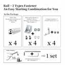 BELLA BAYS 4 Kits 48 inch 1220mm 2020 V Slot Aluminum Extrusion Profile European Standard Anodized Silver Extruded Linear Rail Guide Frame for 3D Printer Laser Engraving Machine CNC Workbench DIY