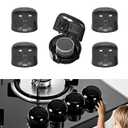 Kids Stove Knob Safety Cover 5-Pack Baby Resistant Kitchen Oven Knob Lock Universal Gas Burner Child ResistantBlack