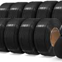 OVERTURE 10KG Bundle High Speed PLA Filament Refill 1.75mm 3D Printer Filament, 10 Pack 1kg (2.2lb) Refilament for Bambu Lab Reusable Spool, Fit Most FDM 3D Printers (Black*10)