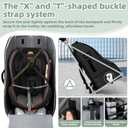 Rolling Car Seat Travel Bag with Wheels Car Seat Backpack Transport Case for Airplane Travel, Fits Convertible & Booster Seats, Protective Storage Cover, Black