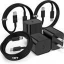 Fast Charger for iPhone 16 15 Charger Fast Charging 3Pack, 3+6+10ft USBC to USBC Cable Cord &20W Type C Block for iPhone 16 Pro Max/16 Pro/15 Pro Max/15 Pro/16 Plus/15 Plus/iPad Pro/Air/Mini