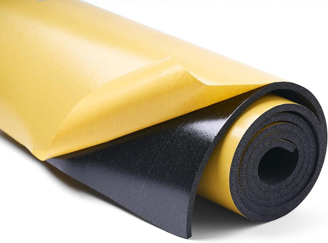 by Big UGGLY XLarge Black Closed Cell Foam Rubber with Peel and Stick Adhesive, 72" x 17" x 1/4"