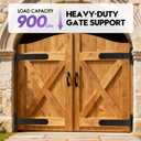 Heavy Duty Gate Hinges, 900 Lbs Capacity, 13" Bolt-On or Weld-On with Built-in Ball Bearings, 180 One-Way Open for Wooden/Metal Gates, Fences, Barns, Garden Gates, Sheds (Matte Black)