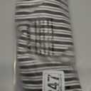 JKSVE 20 Inch Black Vertical Stripe Christmas Stocking, Personalized Gold Wooden Initial Monogram Christmas Stocking, Christmas＆Halloween Holiday Party Decor (J）