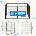 NEWBULIG Dog Playpen 8 Panels 32" Height Foldable Heavy Duty Metal Dog Exercise Playpen Puppy Fence for Indoor Outdoor Yard