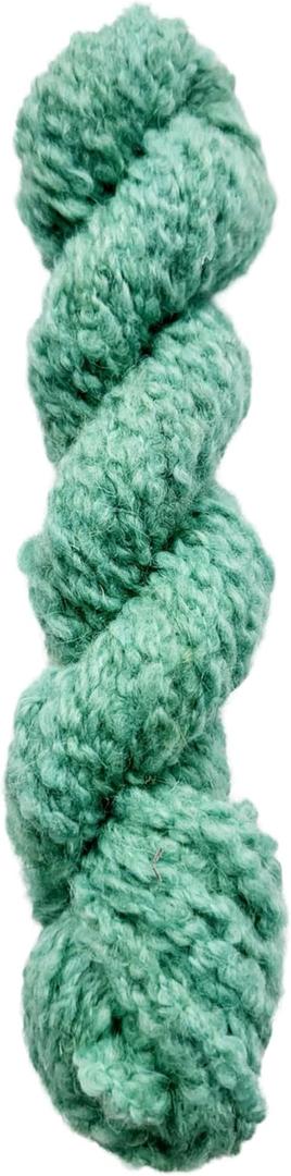 Maker's Craft Boucle Merino Bulky Wool Yarn 100 Grams 18 Yards, Very Luxurious and Soft Yarn for Knitting, Crocheting and Weaving DIY with Vintage Colors (Sea Green)