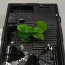 GOZILLA Small Turtle Tank Kit+Water Pump+Lamp, Acrylic Turtle Tank Starter Kit with Adjustable 5W Water Pump and Timing/Dimming Lamp, MultiFunctional Area for Small Turtles(Black Kit).