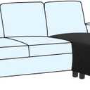 H.VERSAILTEX Ottoman and Sofa Seat Cushion Combined Cover Slipcover Rectangle Sofa Slipcover Fit Length 56'-75' Suitable for L Shaped Seat Cushion Cover or Chaise Part Cover Stretch Thick Soft - Black