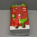 COMIN 6ft Christmas Inflatables Outdoor Decorations, Blow Up Santa Claus Riding A Dinosaur Inflatable with Built-in LEDs for Christmas Indoor Outdoor Yard Lawn Garden Decorations