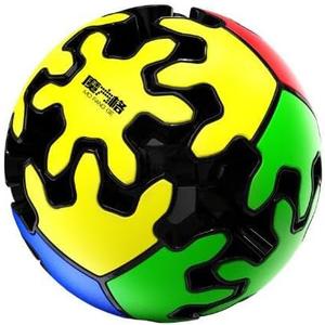 Cuberspeed 2x2 Gear Cube Speed Cube Black with Tiles Stickerless Gear Magic Cube 3D Puzzle Twisty 3D Puzzle Brain Teasers Puzzles Toys (Ball Gear)