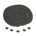 #41 Roller Chain 20 Feet Carbon Steel Chains with 5 Connecting Links Pitch for Chain Driven Sliding Gate Opener, Mini Bikes, Scooters, Garage Hanger Door Karts Bike