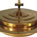 Stainless Steel Communion Bread Plates with Lid, Polished Gold Communion Bread Tray Plate with Cover, Comunion Tray Communion Tray Cover Church Supplies Church Communion Ware Sets