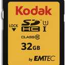 KODAK SDHC Card 32GB UHS-I U1 V10 Premium, up to 85MB/s Read Speed, for Full HD Video and High-Resolution Pictures, Compatible with SDHC Standard - EKMSD32GHC10K