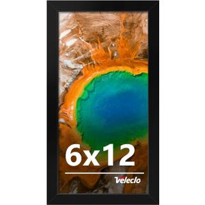6x12 Picture Frame for Wall Display, 6x12 Black Picture Frame with Shatter Resistant Plexiglass, Stable and Sturdy 6 x 12 Poster Frame for Wall Display, Handpicked Gift Collection, 1 Pack