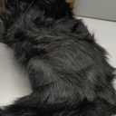 Valpeak Womens Faux Fur Boot Winter Fluffy Long Furry Boots for Girls Outdoor Fuzzy Knee-High Boots (11 Wide, Black)