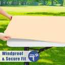 Moosfor Spandex 5 Foot Rectangle Table Cloth, Elastic Fitted Tablecloths for Picnic, Stretch Washable Patio Table Cover for Outdoor, Camping, Banquet and Parties (Ivory, 30"x60")