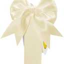 Double Face Cream Satin Ribbon 1-1/2 inch X 50 Yards Polyester Cream Ribbon for Gift Wrapping Very Suitable for Weddings Party Hair Bow Invitation Decorations and More