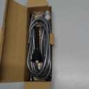 DOUBFIVSY Battery Powered 33" Garden Sprayer Wand, 3 Adjustable Speeds, 4 Mist Nozzles, 10 FT Hose, Black, ABS Handle, Stainless Steel Tube, Lawn & Garden Sprayer